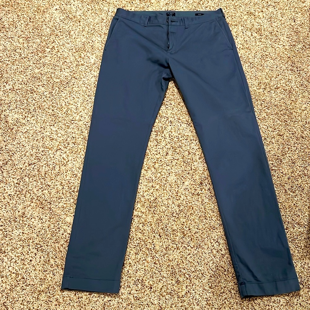 Blue J Crew Flex pants - slim fit 32x 34.